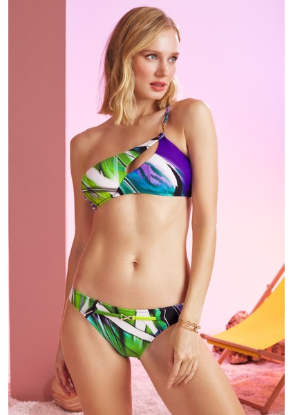 Tek Omuz Aksesuarlı Bikini 211241