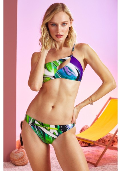 Tek Omuz Aksesuarlı Bikini 211241