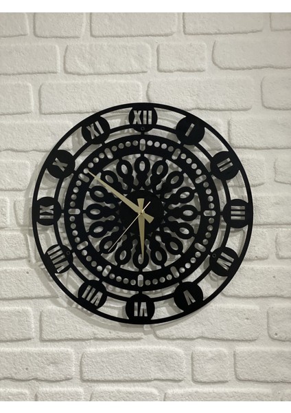Metal Duvar Saati Siyah 41 cm