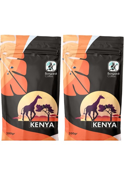 Kenya Yöresel Filtre Kahve 2 x 200 gr Öğütülmüş