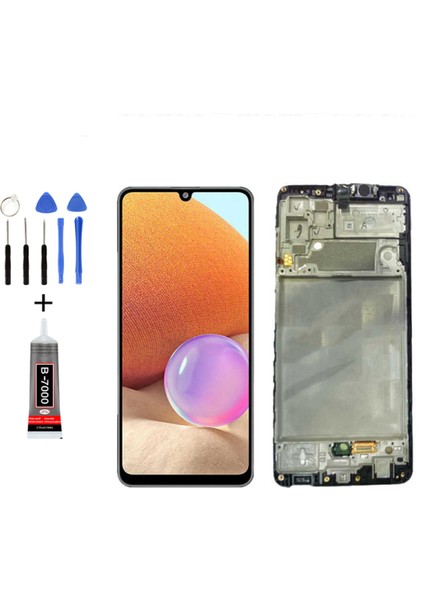 Samsung A32 A325 Çıtalı LCD Ekran Dokunmatik Tamir Seti Hediye !!!