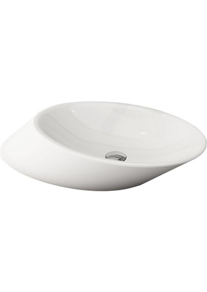 Bocchi Vessel Yatay Çanak Lavabo 72 cm Parlak Beyaz 1013-001-0125