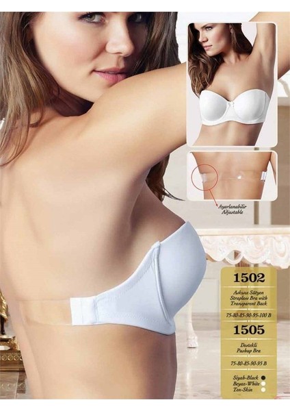 Freshness 1505 Straplez Sırt Şeffaf Sütyen modelleri