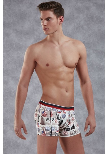 1890 Erkek Modal Çok Renkli Baskılıı Torbalı Normal Paça Boxer