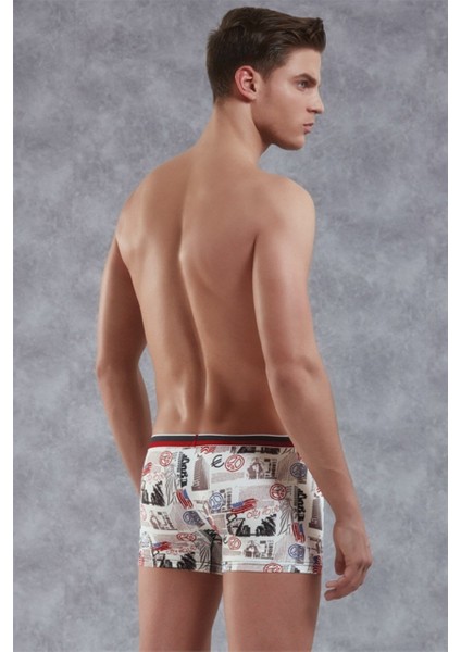 1890 Erkek Modal Çok Renkli Baskılıı Torbalı Normal Paça Boxer
