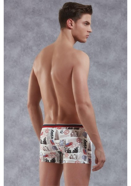 1890 Erkek Modal Çok Renkli Baskılıı Torbalı Normal Paça Boxer