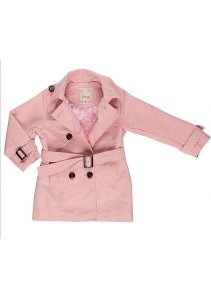 5194 Kız Çocuk Trençkot Verscon - Pembe - 8 Yaş