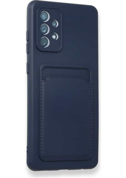 Samsung Galaxy A52S Kılıf Kartvizitli Kamera Korumalı Silikon Kelvin - Lacivert fiyatları