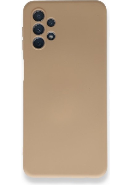 Samsung Galaxy A52S Kılıf Lansman Içi Kadife Kamera Korumalı Silikon Nano - Bej