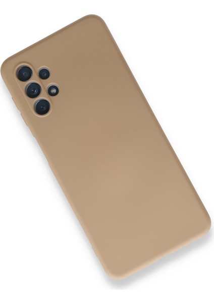 Samsung Galaxy A52S Kılıf Lansman Içi Kadife Kamera Korumalı Silikon Nano - Bej modelleri