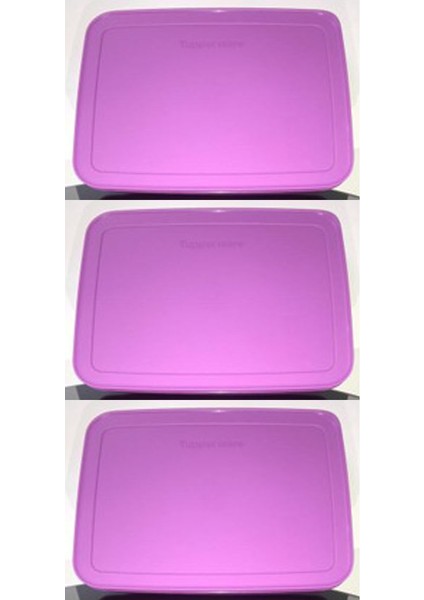 Alaska 2.25 Lt Lila Buzdolabı Saklama Kabı 3'lü Set