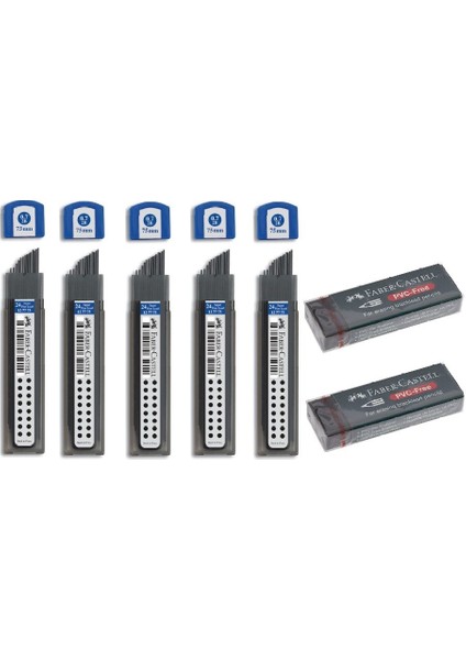 0.7mm Uç 5'li Paket + 2'li Büyük Sınav Silgisi
