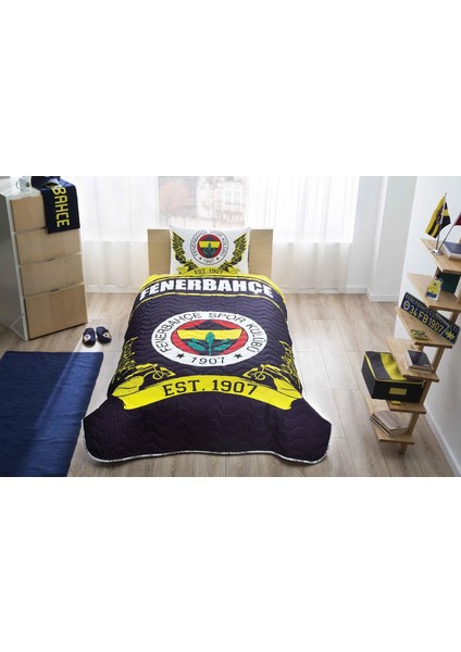 Fenerbahçe Logo Lisanslı Yatak Örtüsü Tek Kişilik