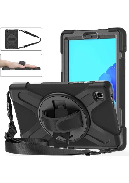 Apple iPad 9. Nesil 10.2" Uyumlu Kılıf 2021 Stand Askılı Zırh Tank Defender Case