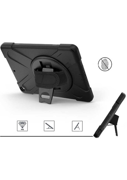 MTK Moveteck Samsung Galaxy Tab S6 Lite P610 Kılıf P615 P617 Defender Askılı Zırhlı Tank Case