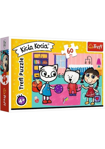 17343 Trefl Puzzle Kicia Kocia Kitty Cat With Friends 60 Parça Puzzle