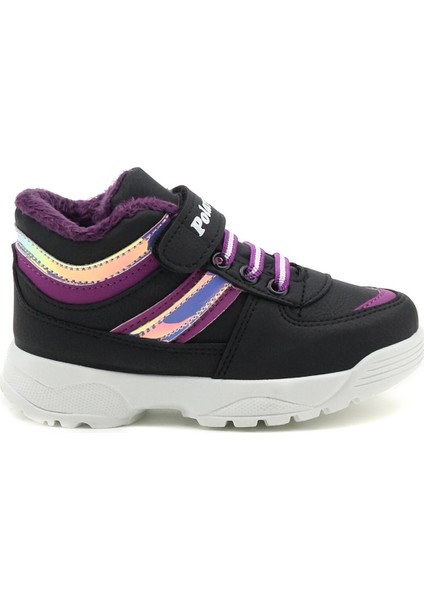 612155.P1PR Siyah Kız Çocuk Sneaker Ayakkabı
