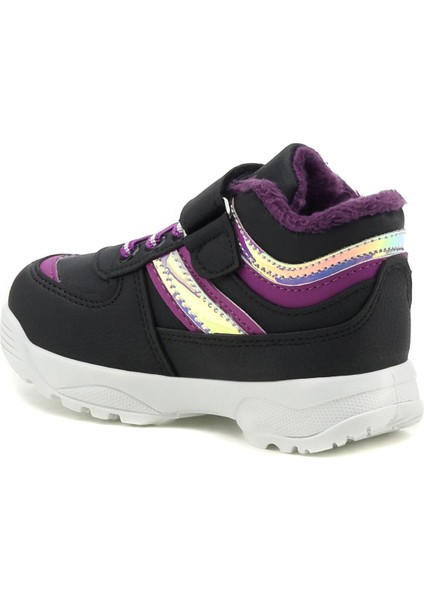 612155.P1PR Siyah Kız Çocuk Sneaker Ayakkabı