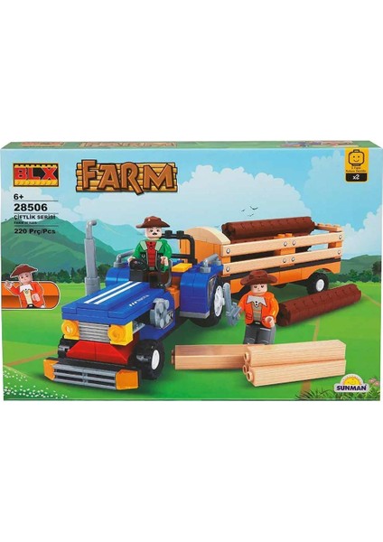 28506 Blx Farm Römorklu Traktör / 220 Parça / +6 Yaş