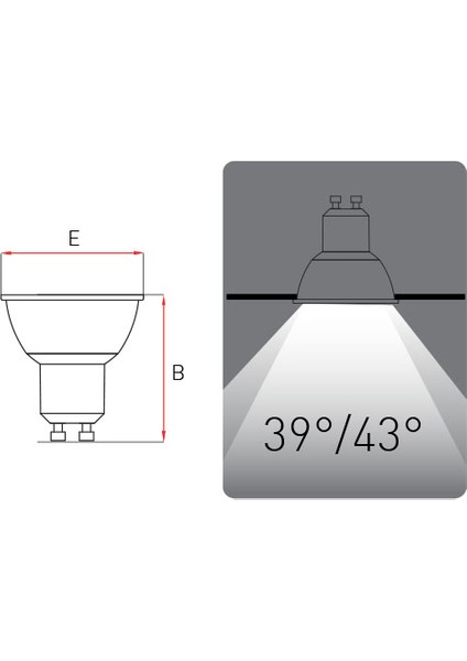 GU10 LED Lamba 4W 330LM 6500K Beyaz LDRCH04DH1R1