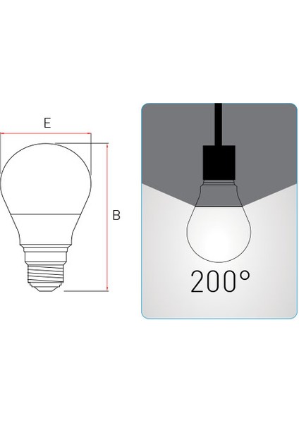 E27 LED Lamba 14W 1500LM 6500K Beyaz LDACH14DG1R7