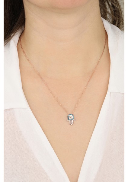 Fatma Ana Eli 925 Ayar Gümüş Kolye