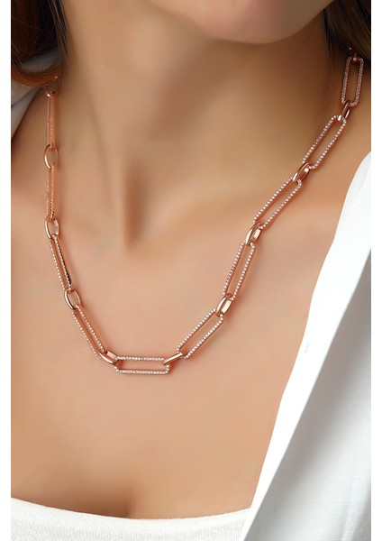 Taşlı Taşsız Geçişli 925 Ayar Gümüş Kolye