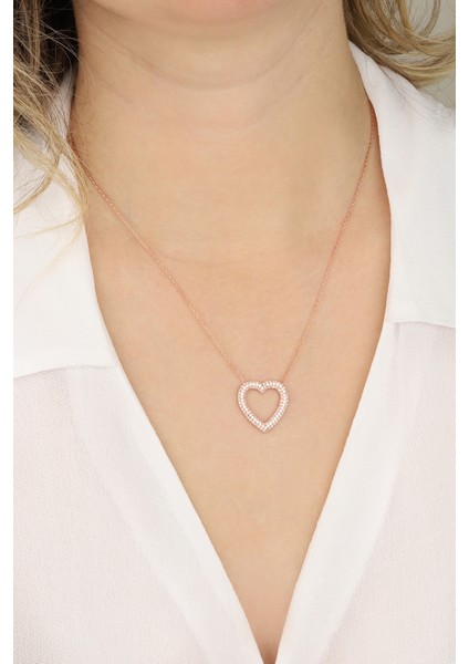 Kalp Model 925 Ayar Gümüş Kolye