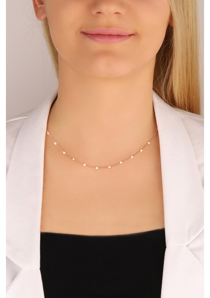 Pullu Zincir 40 cm 925 Ayar Gümüş Kolye