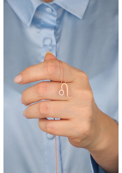 Zirkon Taşlı Aslan Burcu 925 Ayar Gümüş Kolye fiyatları