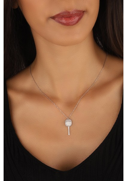 Mikrofon Model 925 Ayar Gümüş Kolye