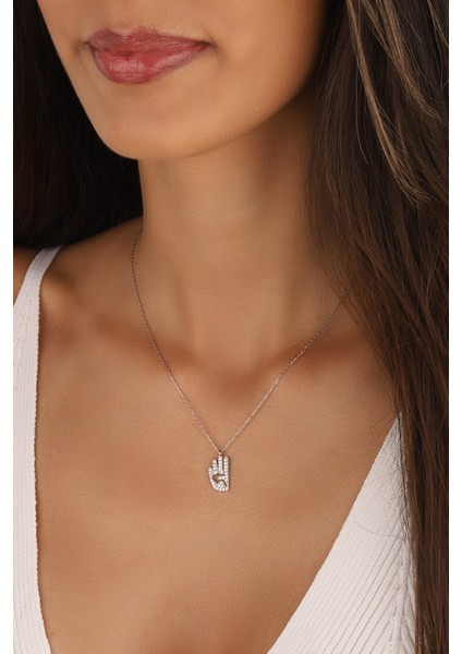 Fatma Ana Eli 925 Ayar Gümüş Kolye