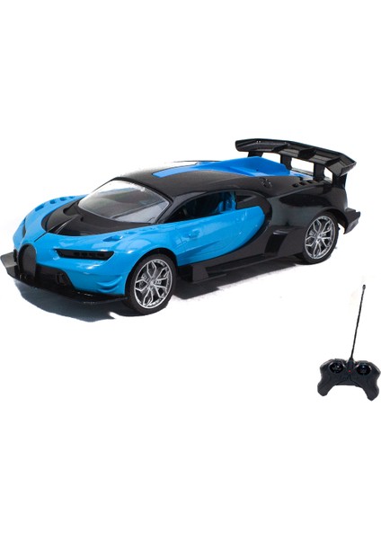 1:16 Ölçek Uzaktan Kumandalı Bugatti Chiron Işıklı Şarjlı Mavi