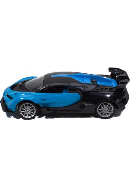 1:16 Ölçek Uzaktan Kumandalı Bugatti Chiron Işıklı Şarjlı Mavi