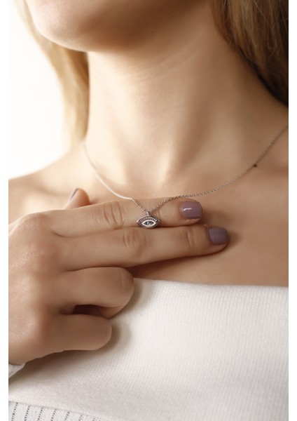 Firuze Gözlü 925 Ayar Gümüş Kolye fiyatları