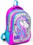 Kids Unicornlu Pembe Gümüş Üç Bölmeli Sırt Çantası 14383 Çocuklar İçin 1