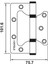 Çelik Kelebek Menteşe 102X2,5MM, Mat Nikel Renk 2