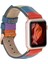 Apple Watch Uyumlu Deri Kordon 42-44-45MM Gökkuşağı 1