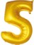 40'' 100 cm Altın Gold Folyo Rakam Balon 5 1