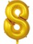 40'' 100 cm Altın Gold Folyo Rakam Balon 8 1
