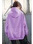 Mad Girls Lila Baskılı Oversize Sweatshirt MG1287 1