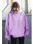 Mad Girls Lila Baskılı Oversize Sweatshirt MG1287 2