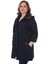 Kadın Büyük Beden Pamuklu Mevsimlik Trençkot 3019 Lacivert/navy 21S32003019 3