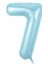 34 Inç 76 cm Folyo Mavi Rakam Balon 7 1