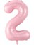 34 Inç 76 cm Folyo Pembe Rakam Balon 2 1