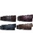 %100 Deri 4'lü Set Dikiş Desenli Kot Pantolon Kemeri 4.5cm: Siyah-Bordo-Kahverengi-Taba 1