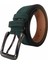 %100 Deri Süet Yeşil Kanvas Pantolon Kemeri 4cm 3