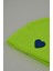 Sevgililer Günü Özel Koleksiyonu Mavi Kalp Figürlü Neon Sarı Renk Unisex Erkek/Kadın Bere 2