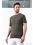 Haki Bisiklet Yaka Erkek Pamuk Triko T-Shirt 4
