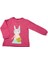 Kız Çocuk Fuşya Tavşan Desenli Sweatshirt 1